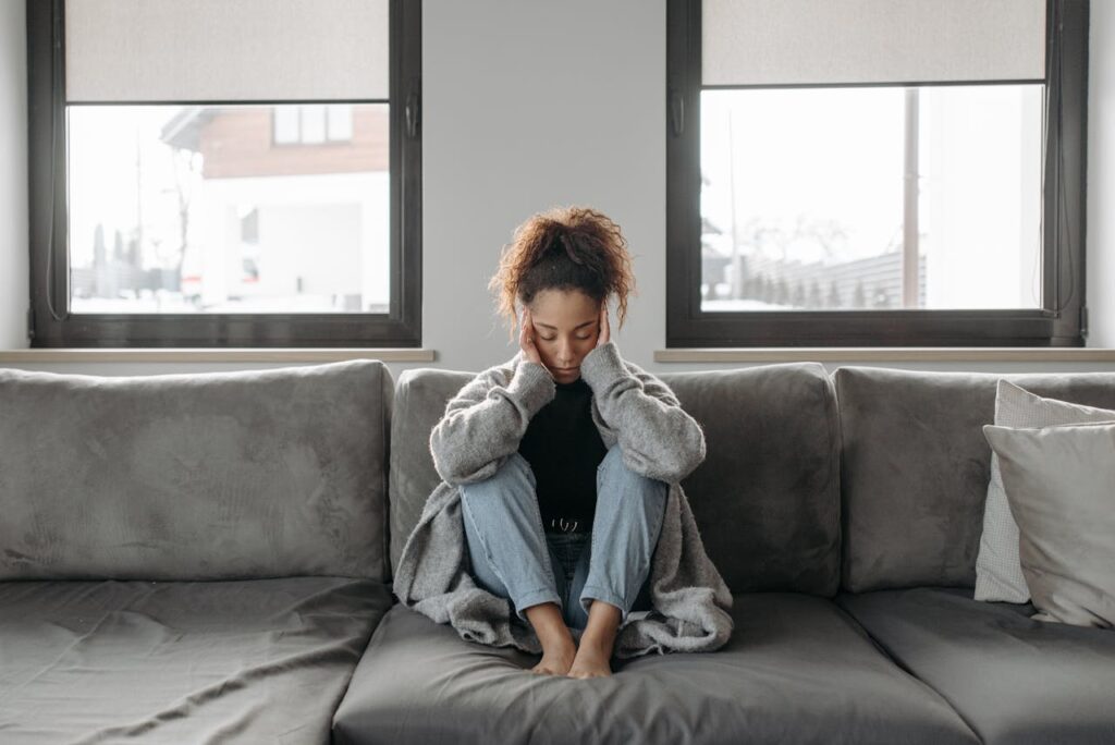 woman after a blackout from alcohol